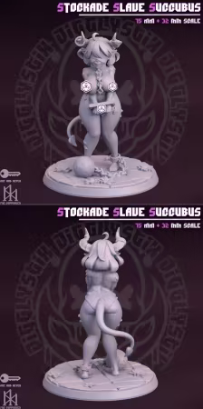 Jigglystix – Stockade Slave Succubus – 3D Print Model