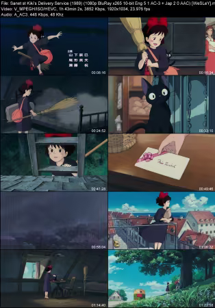 Kikis Delivery Service 1989 1080p BluRay x265 10-bit Eng 5.1 AC-3 + Jap 2.0 AAC WeSLeY
