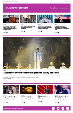 Euronews Culture and Sport Compiled Edition - 27 May 2026