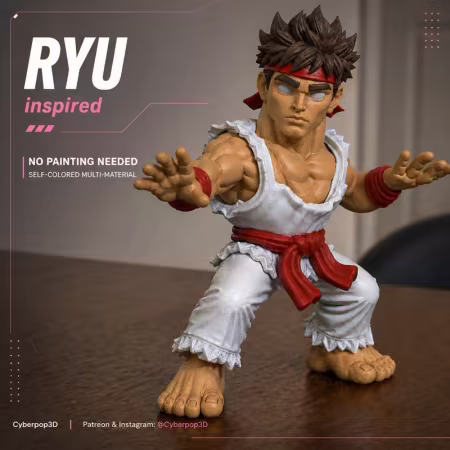 CyberPOP – Ryu Street Fighter – 3D Print Model