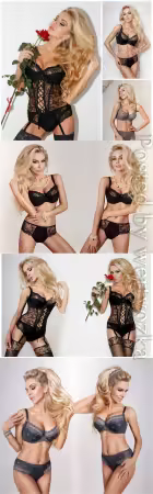 Luxury women in lingerie posing stock photo vol 28