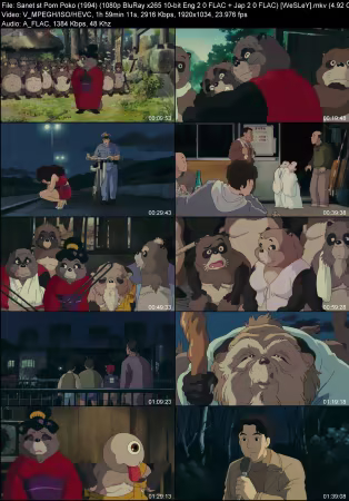 Pom Poko 1994 1080p BluRay x265 10-bit Eng 2.0 FLAC Jap 2.0 FLAC WeSLeY