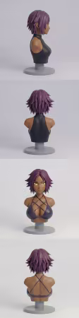 Pablo Figurines – Yoruichi Bust – 3D Print Model