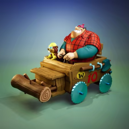 Rufus Ruffcut and Sawtooth – The Buzzwagon – 3D Print Model
