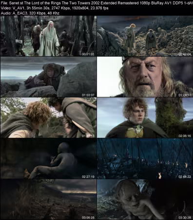 The Lord of the Rings The Two Towers 2002 Extended Remastered 1080p BluRay AV1 DDP 5.1-dAV1nci