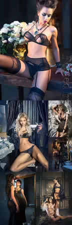 Luxury women in lingerie posing stock photo vol 26