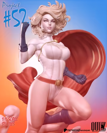 Francis Quez – Project 52 – Power Girl – 3D Print Model