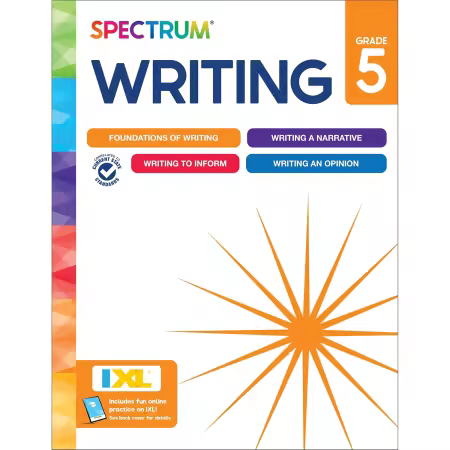 Spectrum 5th Grade Writing Workbook, 192-Page Book Covering Informative