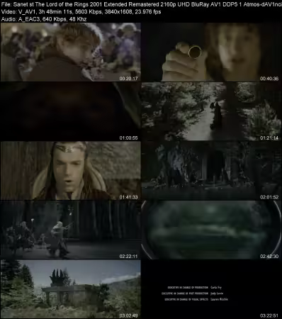 The Lord of the Rings 2001 Extended Remastered 2160p UHD BluRay AV1 DDP 5.1 Atmos-dAV1nci
