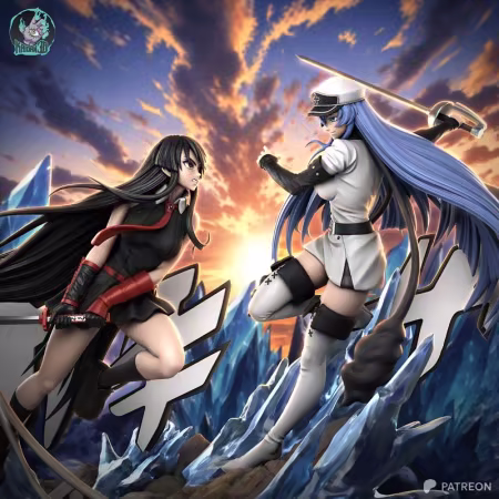 Kaidan3D – Akame x Esdeath – 3D Print Model
