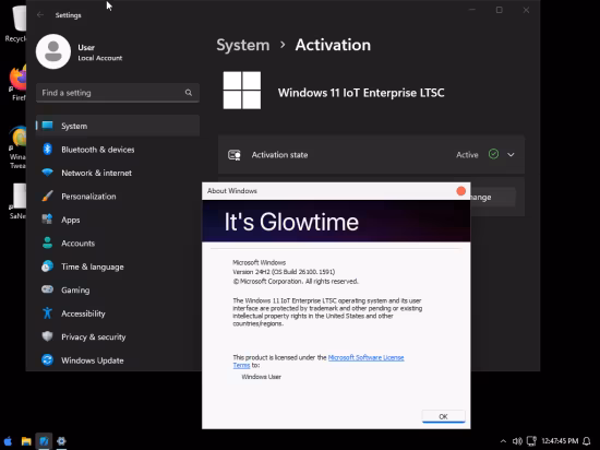 Windows 11 IOT Enterprise LTSC 2024 24H2 Build 26100.1591 Glowtime Edition