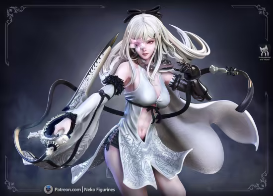 Neko Figurines – Zero – Drakengard – 3D Print Model
