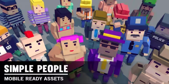 Unreal Engine Asset - Simple People (4.25 - 4.27, 5.0 - 5.7)