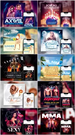 Flyer template in psd vol 44