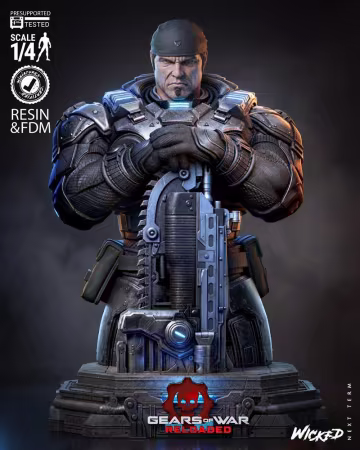 Wicked – Marcus Fenix Bust – 3D Print Model