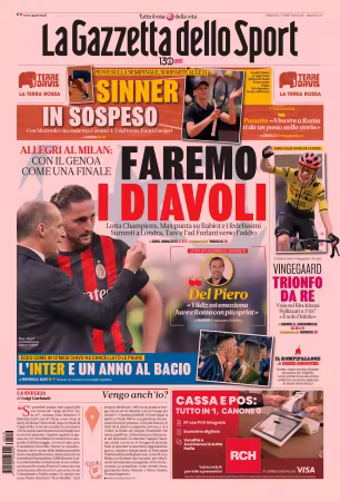 La Gazzetta dello Sport - 16 maggio 2026