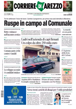 Corriere di Arezzo - 16 maggio 2026