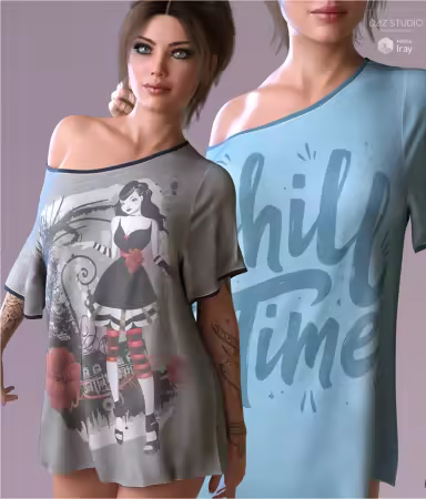 Trendy Textures for dForce Lounge Tee and Panty