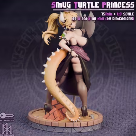 Jigglystix – Smug Turtle Princess – 3D Print Model