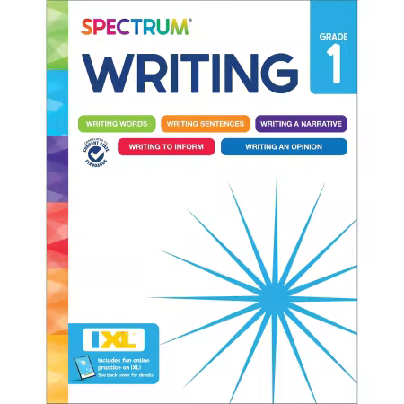 Spectrum 1st Grade Writing Workbook, 192-Page Activity Book Covering Handwriting Practice