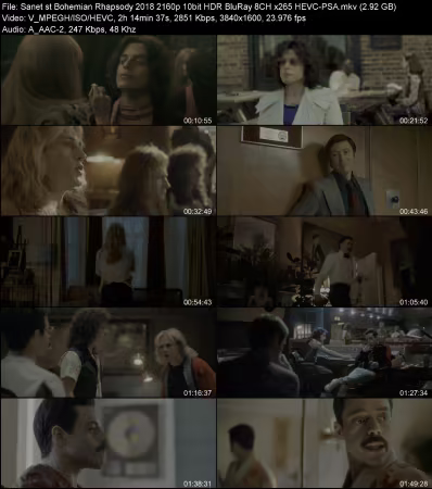 Bohemian Rhapsody 2018 2160p 10bit HDR BluRay 8CH x265 HEVC-PSA