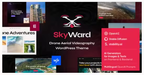Themeforest - Skyward v1.1.3 - Drone Aerial Videography WordPress Theme 48236066