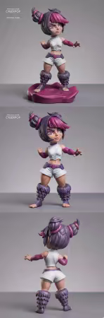 CyberPOP – Juri Street Fighter – 3D Print Model