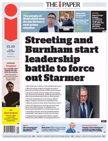The i Newspaper - 15 May 2026