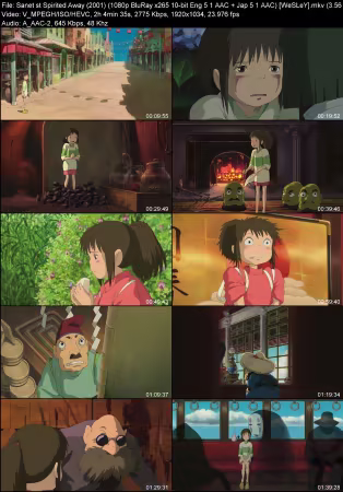 Spirited Away 2001 1080p BluRay x265 10-bit Eng 5.1 AAC Jap 5.1 AAC WeSLeY