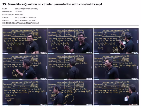 Permutation and Combinations