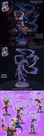 Ronin Arts Workshop – Pepino The Juggler – Jester Assassin – 3D Print Model