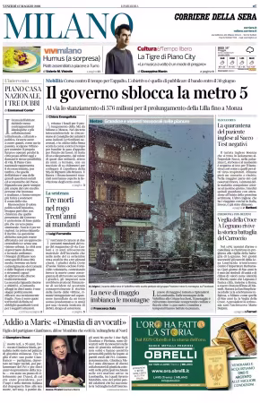Corriere della Sera (Milano) - 15 maggio 2026