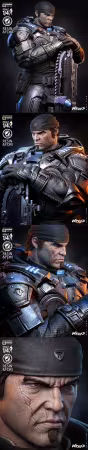 Wicked – Marcus Fenix Bust – 3D Print Model
