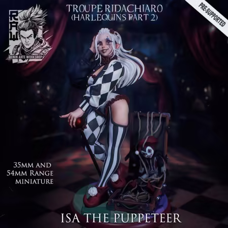 Ronin Arts Workshop – Isa The Puppeteer – Killer Harlequin Artificer – 3D Print Model