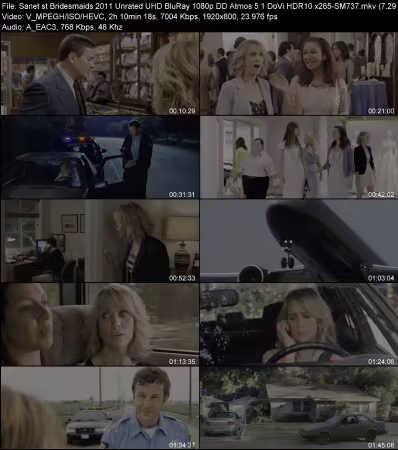 Bridesmaids 2011 Unrated UHD BluRay 1080p DD Atmos 5.1 DoVi HDR10 x265-SM737