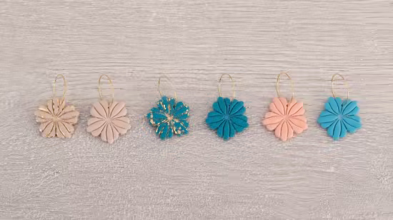 Polymer Clay Hoop Earrings for Beginners