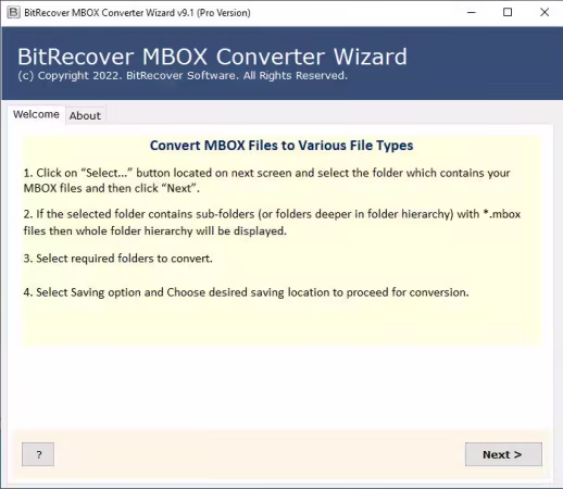 BitRecover MBOX Converter Wizard 26.5