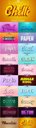 Psd text effect set vol 028