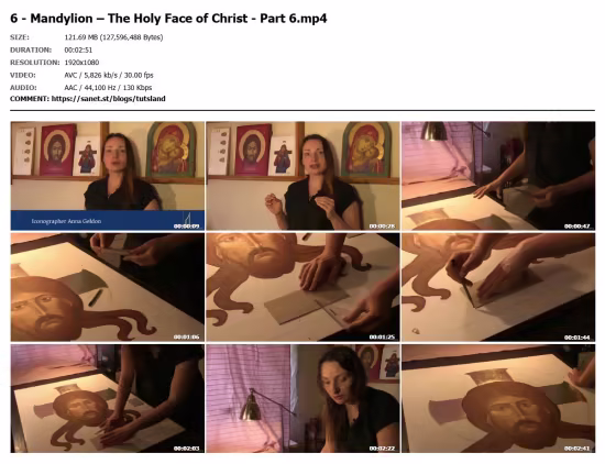 Mandylion – The Holy Face of Christ - Gilding – Part 5
