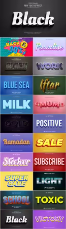 Psd text effect set vol 016