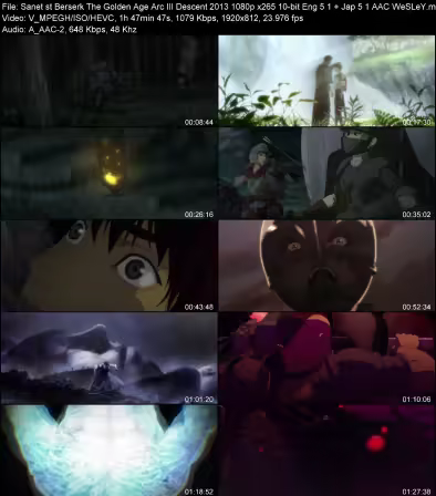 Berserk The Golden Age Arc III Descent 2013 1080p x265 10-bit Eng 5.1 Jap 5.1 AAC WeSLeY