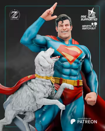 Zenith Studios – Superman &amp; Krypto – 3D Print Model