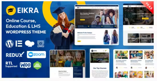 Themeforest - Eikra Education v4.5.1 - Education WordPress Theme 20950897