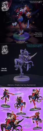 Ronin Arts Workshop – Oriana The Cackling Bane – Blade Dancer Harlequin – 3D Print Model