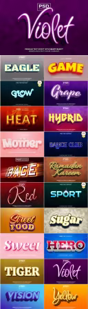 Psd text effect set vol 031