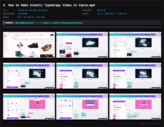Canva Animation and Typography in English