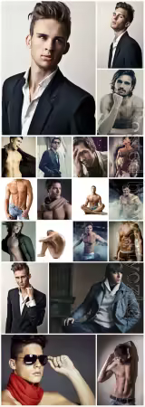 Fashionable and stylish young men stock photo