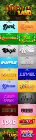 Psd text effect set vol 07