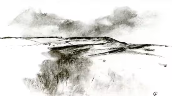 Learn to draw modern landscapes in charcoal