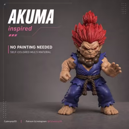 CyberPOP – Akuma Street Fighter – 3D Print Model